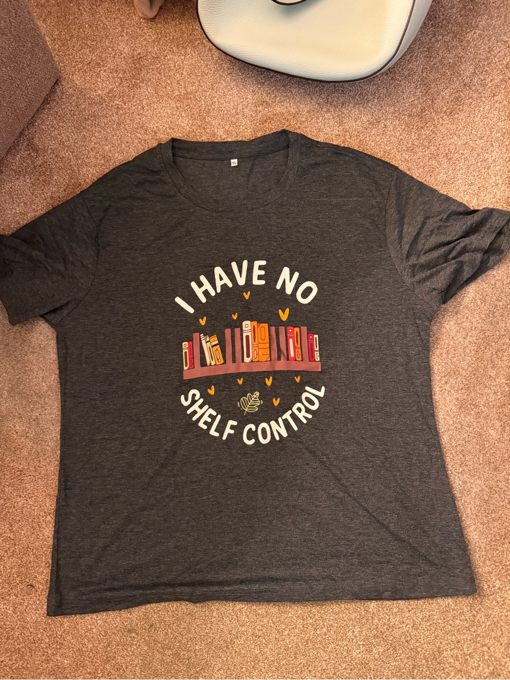 I Have No Shelf Control Graphic Tee - Dark Gray
